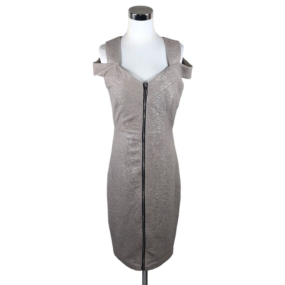 Jax 8 Sheath Dress Champagne NEW Flaw